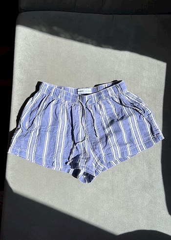Bershka bershka Mavi Çizgili Kadın Mini Şort