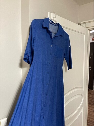 Kot rengi elbise - Görsel 4