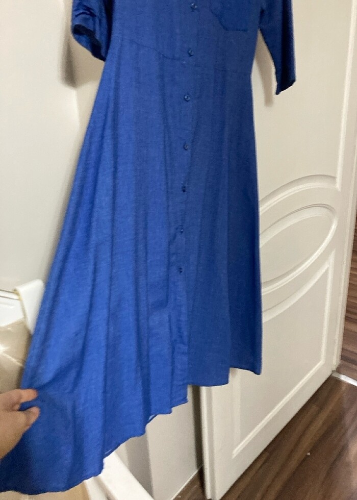 Kot rengi elbise - Görsel 3