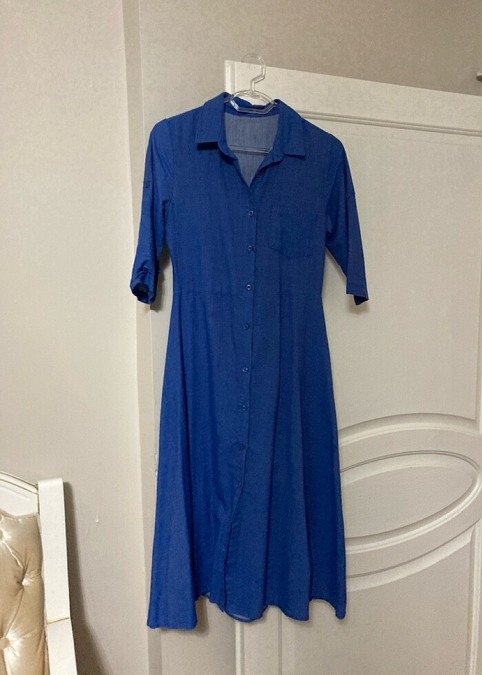 Kot rengi elbise - Görsel 5