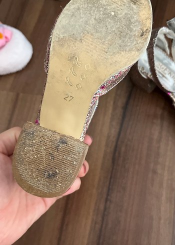 Parlak Dolgu Topuklu Bej Kadın Abiye Ayakkabı - Görsel 3