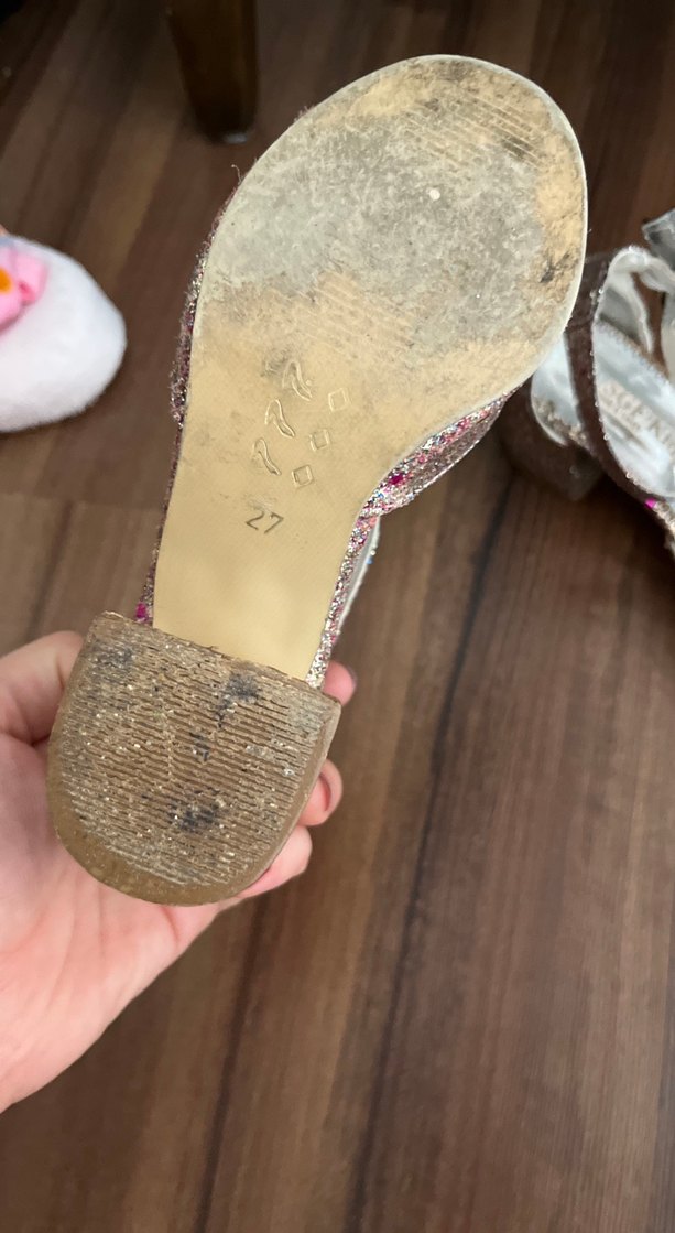 Parlak Dolgu Topuklu Bej Kadın Abiye Ayakkabı - Görsel 3