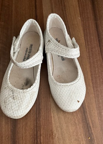 Beyaz Kız Çocuk Babet Ayakkabı - Görsel 3