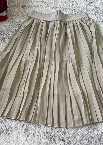 Nakışlı Beyaz Hamile Midi Etek - Görsel 2