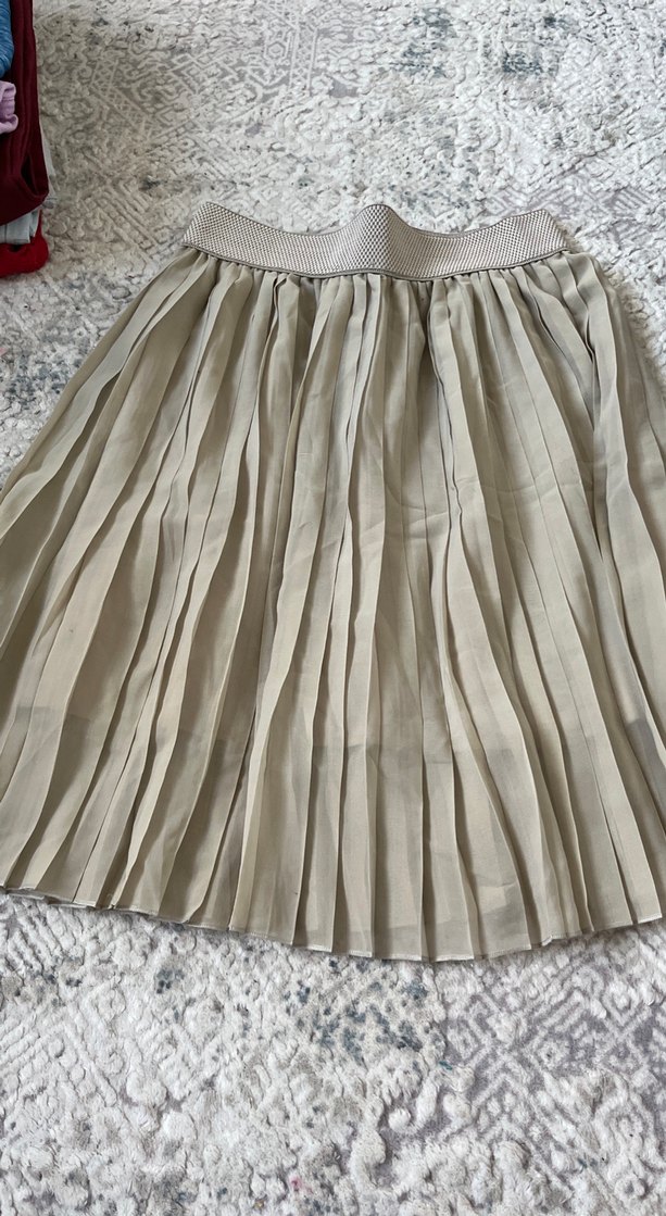 Nakışlı Beyaz Hamile Midi Etek - Görsel 2