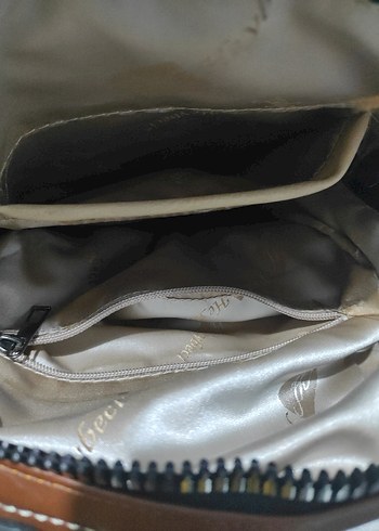 Deri Kahverengi Yılan Desenli Kadın Çanta - Görsel 5