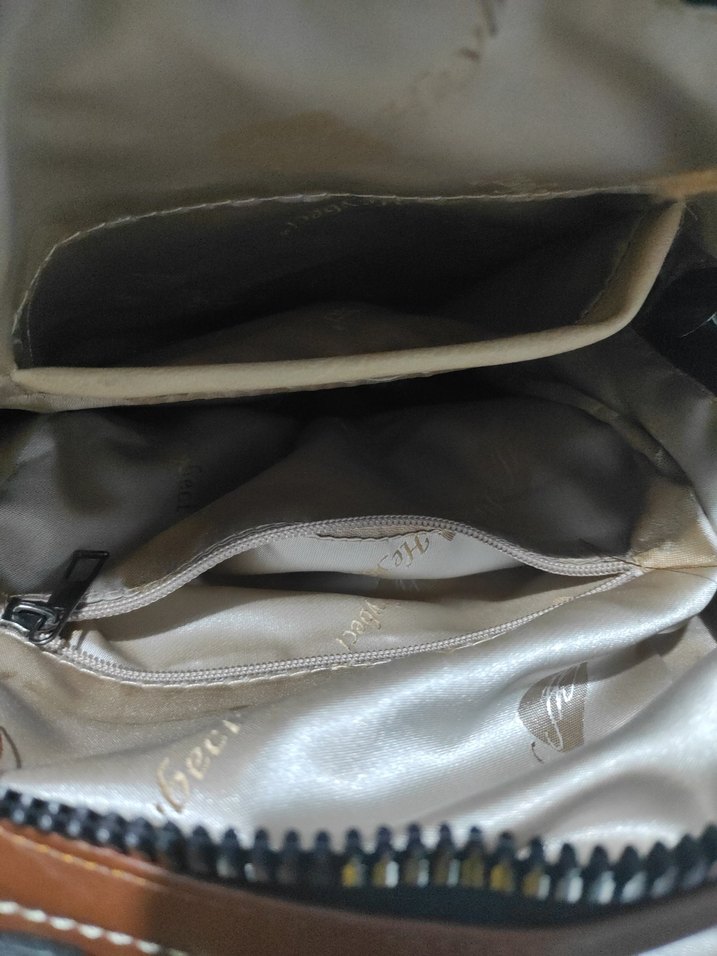 Deri Kahverengi Yılan Desenli Kadın Çanta - Görsel 5