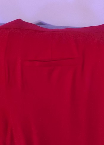 Kırmızı Salaş Midi Kumaş Kadın Pantolon - Görsel 5