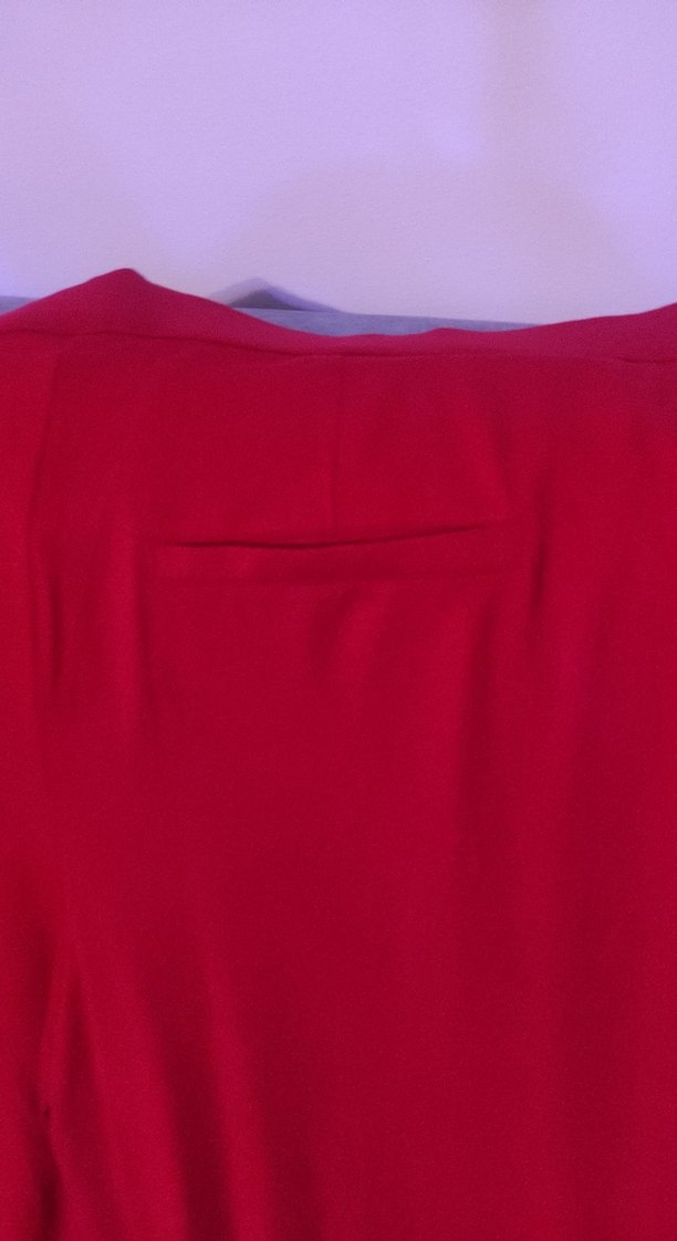 Kırmızı Salaş Midi Kumaş Kadın Pantolon - Görsel 5