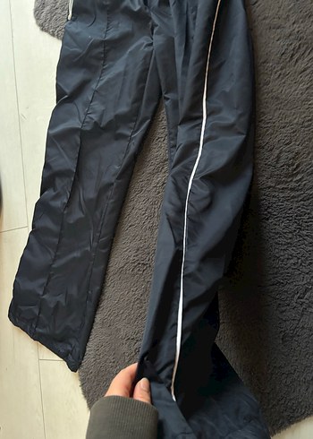 Geniş Kesim Mavi Paraşüt Kumaş Eşofman Altı Pantolon - Görsel 2