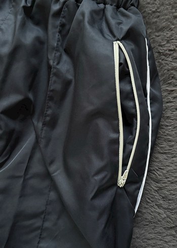 Geniş Kesim Mavi Paraşüt Kumaş Eşofman Altı Pantolon - Görsel 3