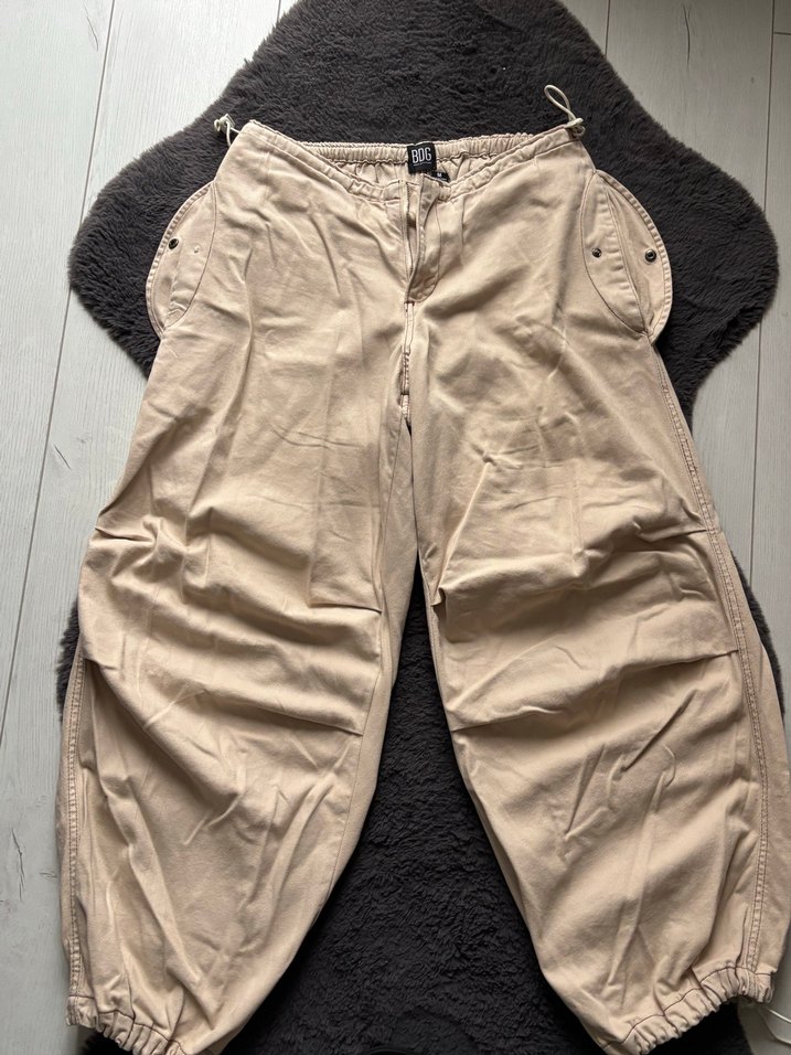 Bej Krem Bdg Jeans Urban Outfitters Kumaş Cargo Pants - Görsel 2