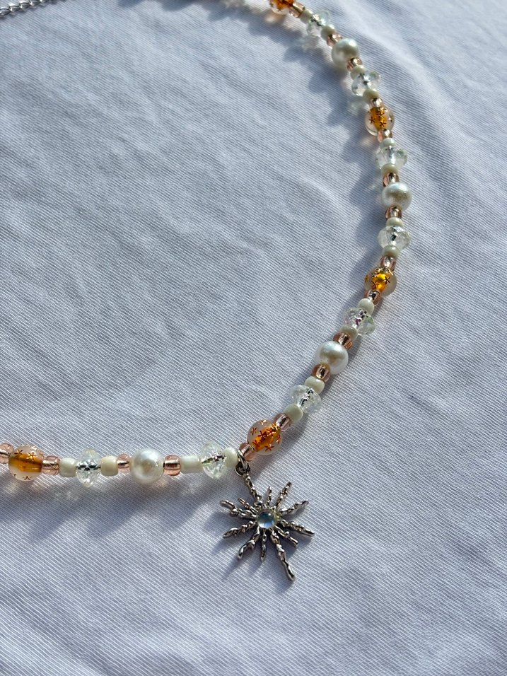 Altın Renkli Boncuklu Midi Kolye Stella winx y2k kolye - Görsel 3