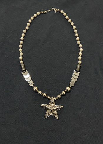 Altın Renkli Boncuklu Bohem Midi Kolye - Görsel 3