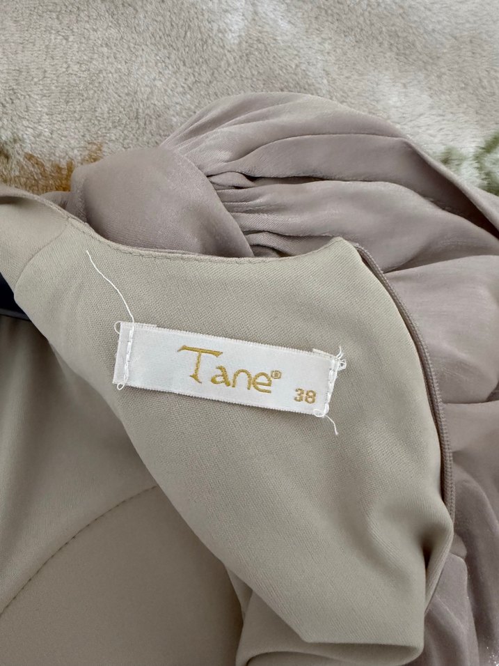 Bej Uzun Abiye Elbise - Görsel 2