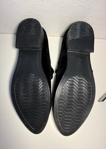 Siyah Süet Tokalı Blok Topuklu Kadın Ayakkabı - Görsel 4