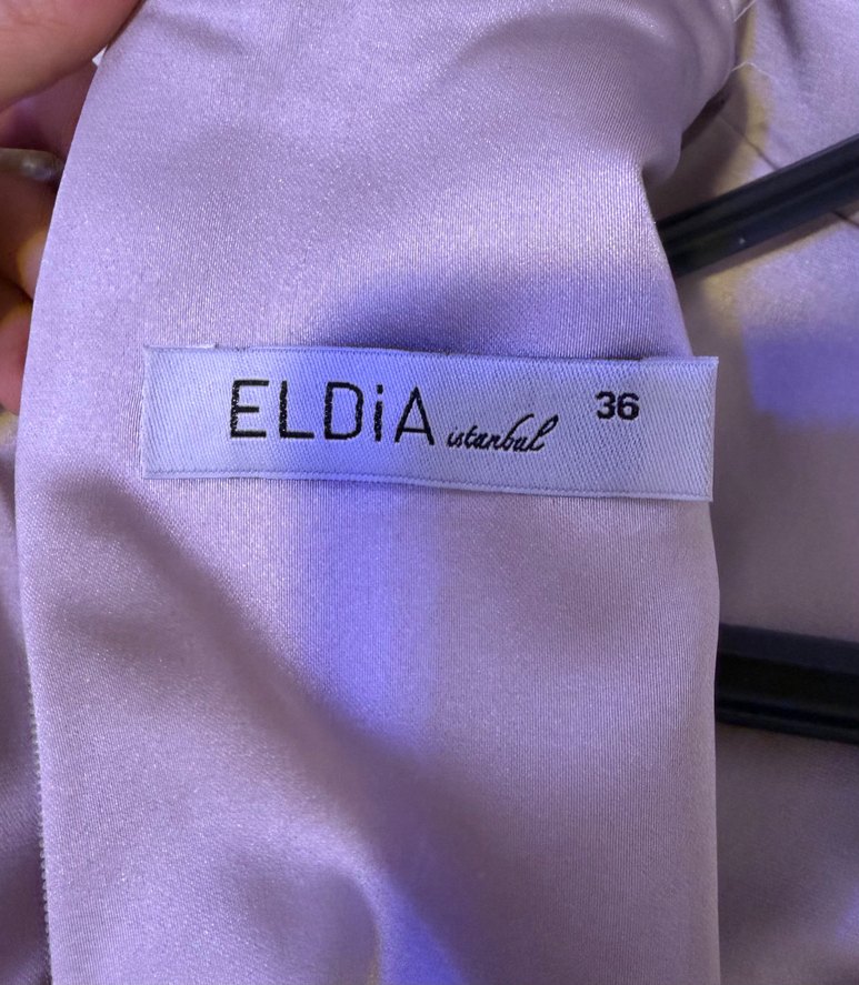 İşlemeli Uzun Bej Abiye Elbise - Görsel 4