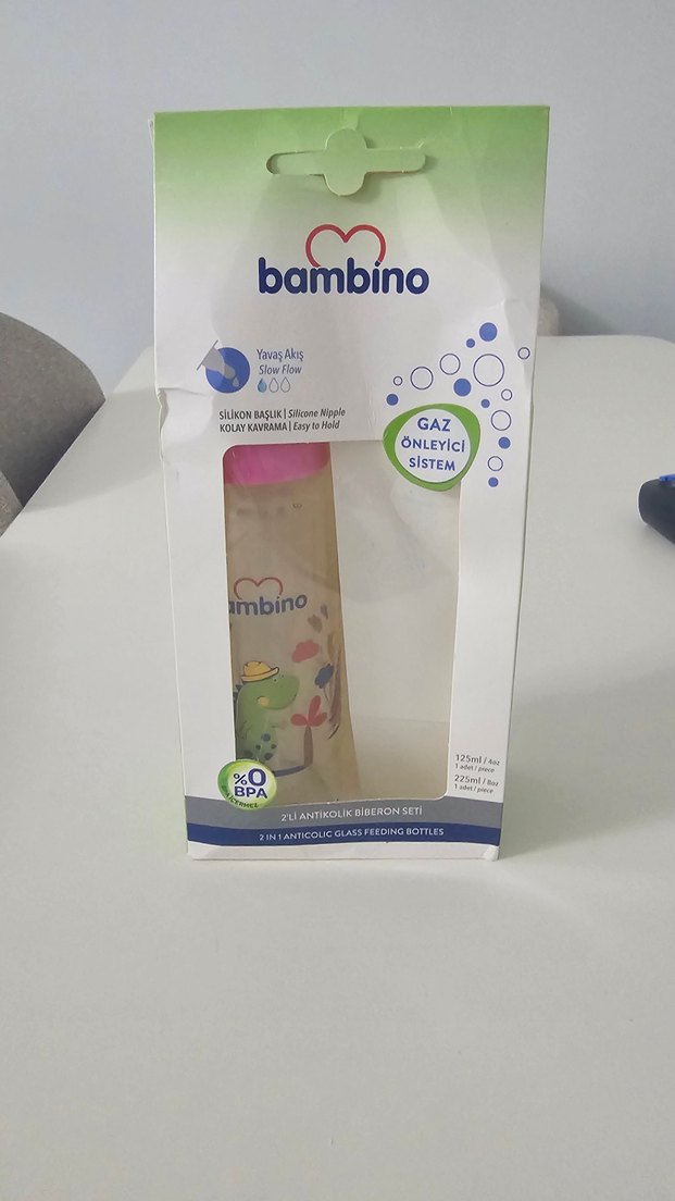 Pembe renkli bambino bebek biberonu - Görsel 2