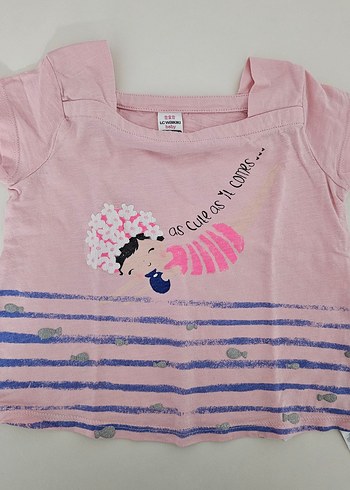 Renkli Baskılı Kısa Kollu Bebek Kız Kombini - Görsel 5