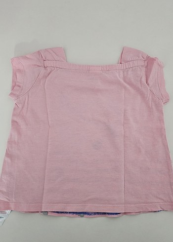 Renkli Baskılı Kısa Kollu Bebek Kız Kombini - Görsel 7