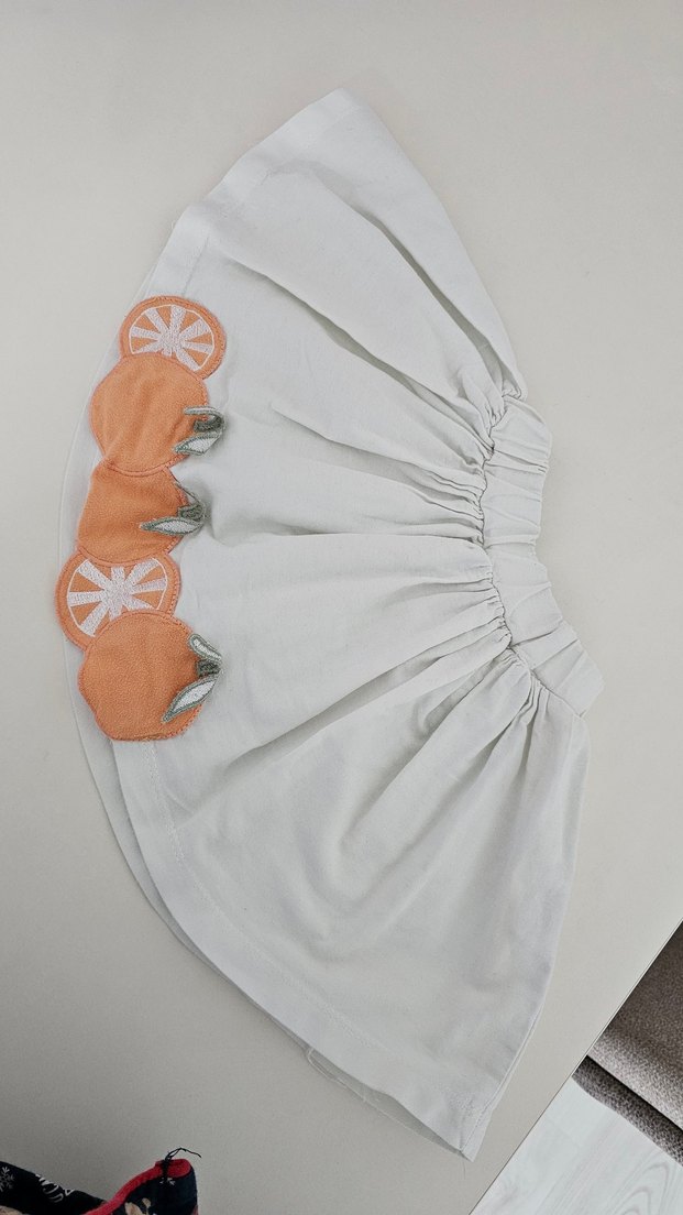 Renkli Baskılı Kısa Kollu Bebek Kız Kombini - Görsel 3