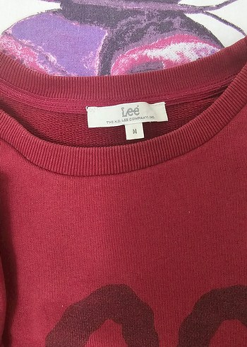 Kırmızı Lee Baskılı Sweatshirt - Görsel 5