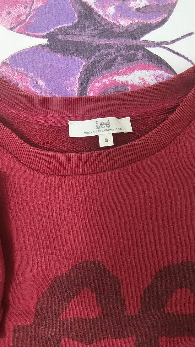 Kırmızı Lee Baskılı Sweatshirt - Görsel 5