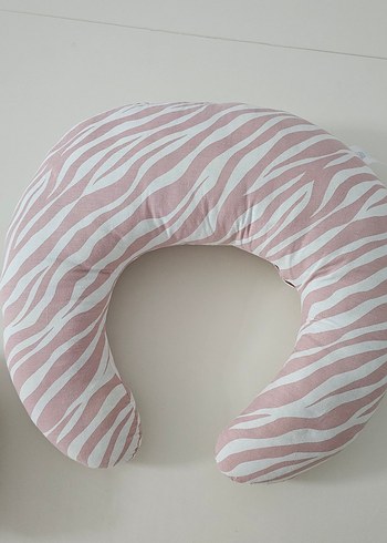 Pembe Zebra Desenli Emzirme ve Hamile Yastığı - Görsel 3