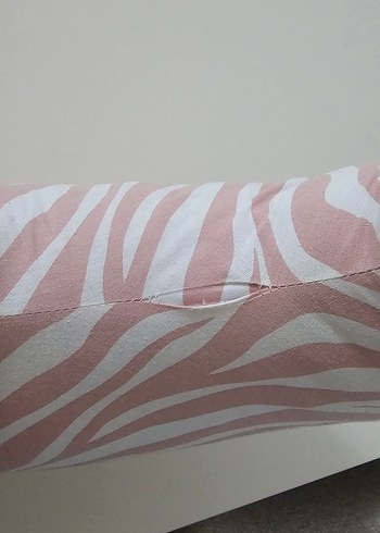 Pembe Zebra Desenli Emzirme ve Hamile Yastığı - Görsel 4