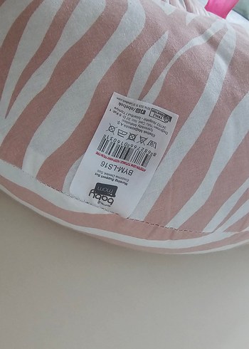 Pembe Zebra Desenli Emzirme ve Hamile Yastığı - Görsel 7