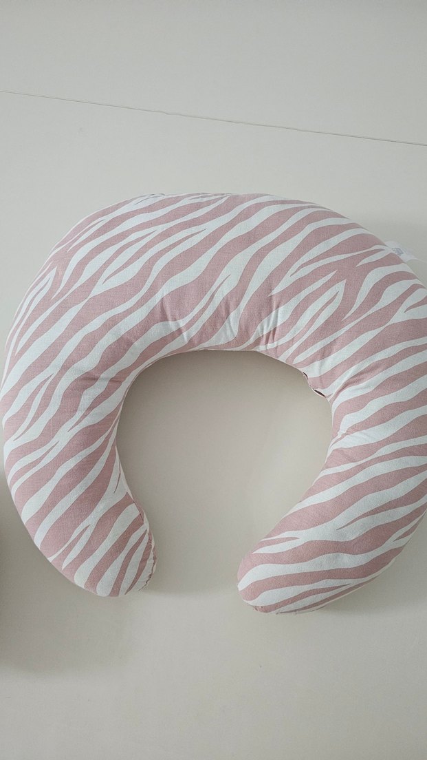 Pembe Zebra Desenli Emzirme ve Hamile Yastığı - Görsel 3