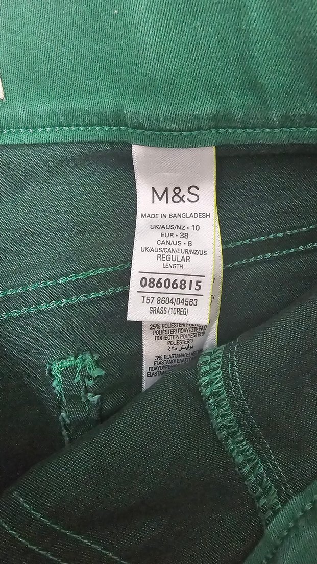 Kadın Yeşil Dar Kesim Midi Kumaş Pantolon - Görsel 5