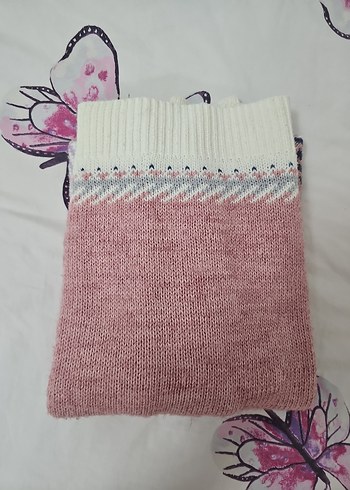 Nakışlı Pembe Bohem Örgü Kazak Colin's. s beden - Görsel 6