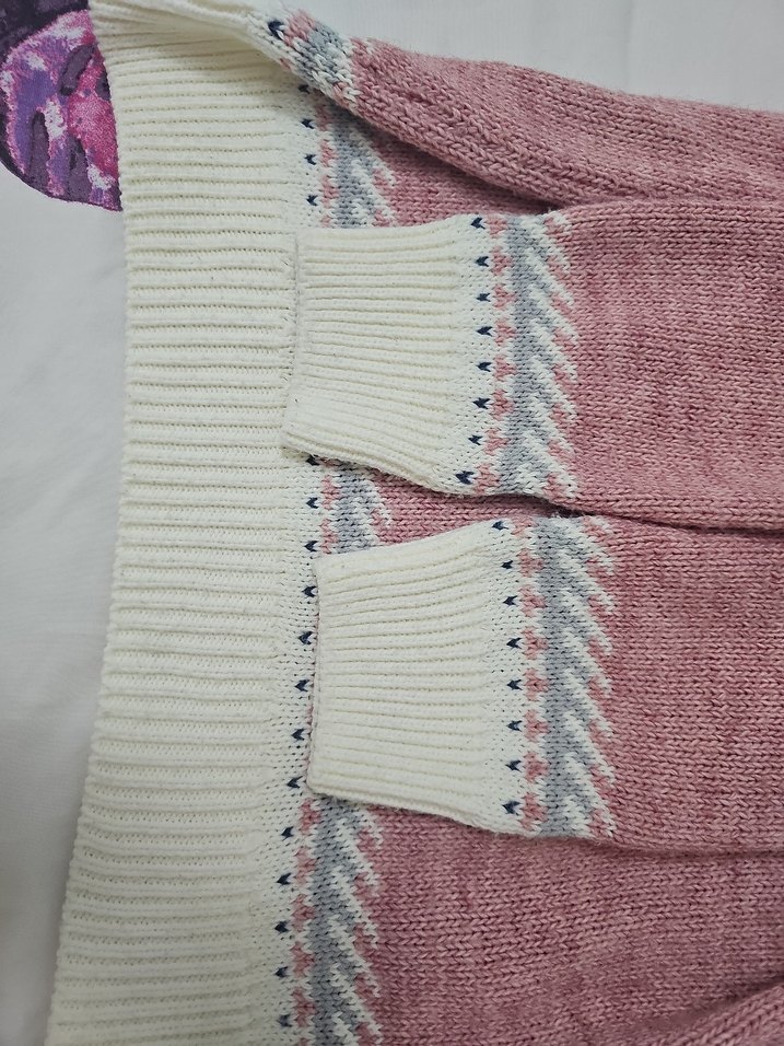 Nakışlı Pembe Bohem Örgü Kazak Colin's. s beden - Görsel 4