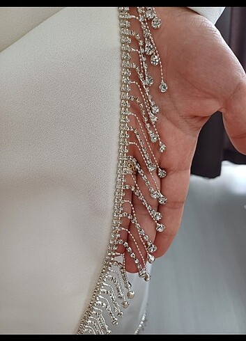 40 Beden beyaz Renk Nişan elbisesi modailgi