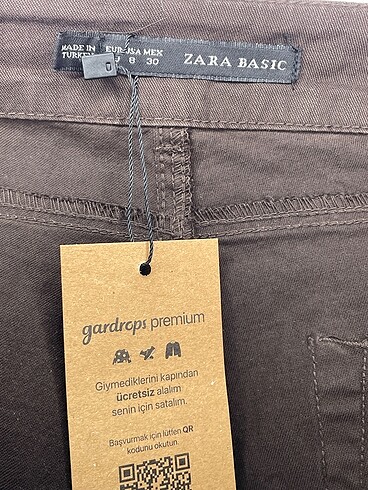 40 Beden kahverengi Renk Zara Jean / Kot %70 İndirimli.