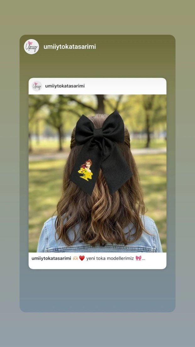 İnci Detaylı Bej Fiyonk Toka - Görsel 4