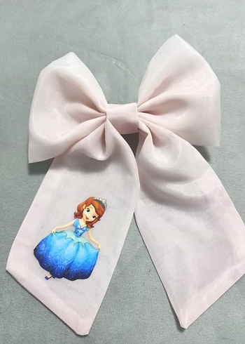 Mavi Bağlama Desenli Fiyonk Saç Tokası - Görsel 2