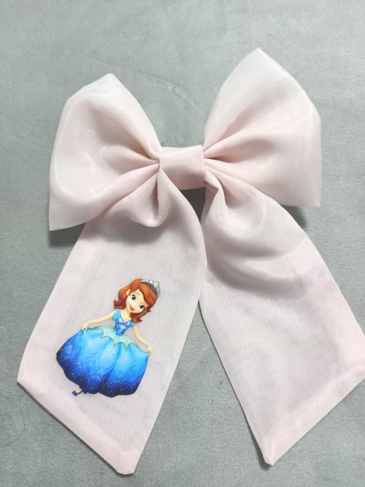 Mavi Bağlama Desenli Fiyonk Saç Tokası - Görsel 2