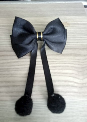 Pembe Fiyonk Detaylı Çocuk Saç Tokası - Görsel 3