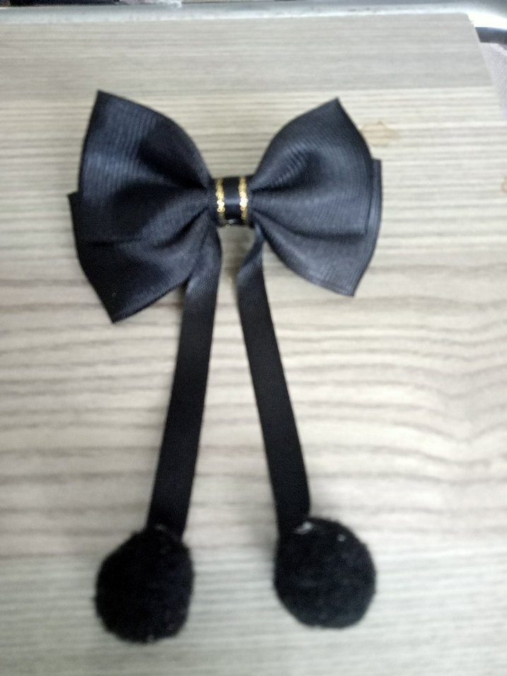 Pembe Fiyonk Detaylı Çocuk Saç Tokası - Görsel 3