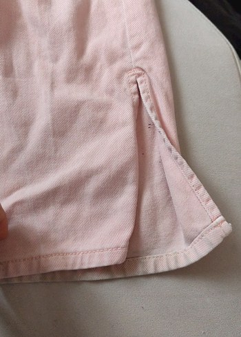 Kız çocuk pudra Pembe Keten Salaş Pantolon - Görsel 2