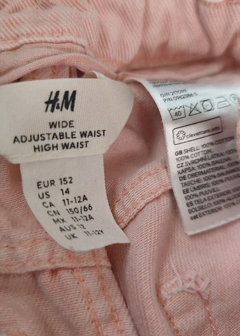 Kız çocuk pudra Pembe Keten Salaş Pantolon - Görsel 4