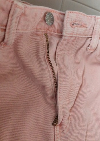 Kız çocuk pudra Pembe Keten Salaş Pantolon - Görsel 3