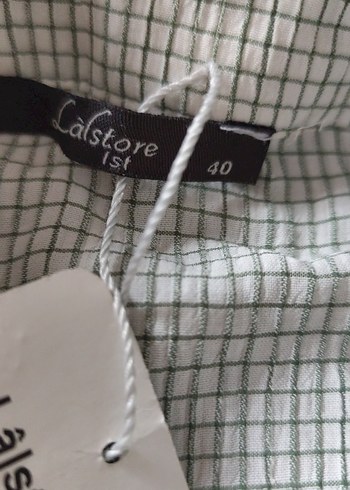 Yeşil kareli tesettüre de uygun  uzun 
gömlek - Görsel 3