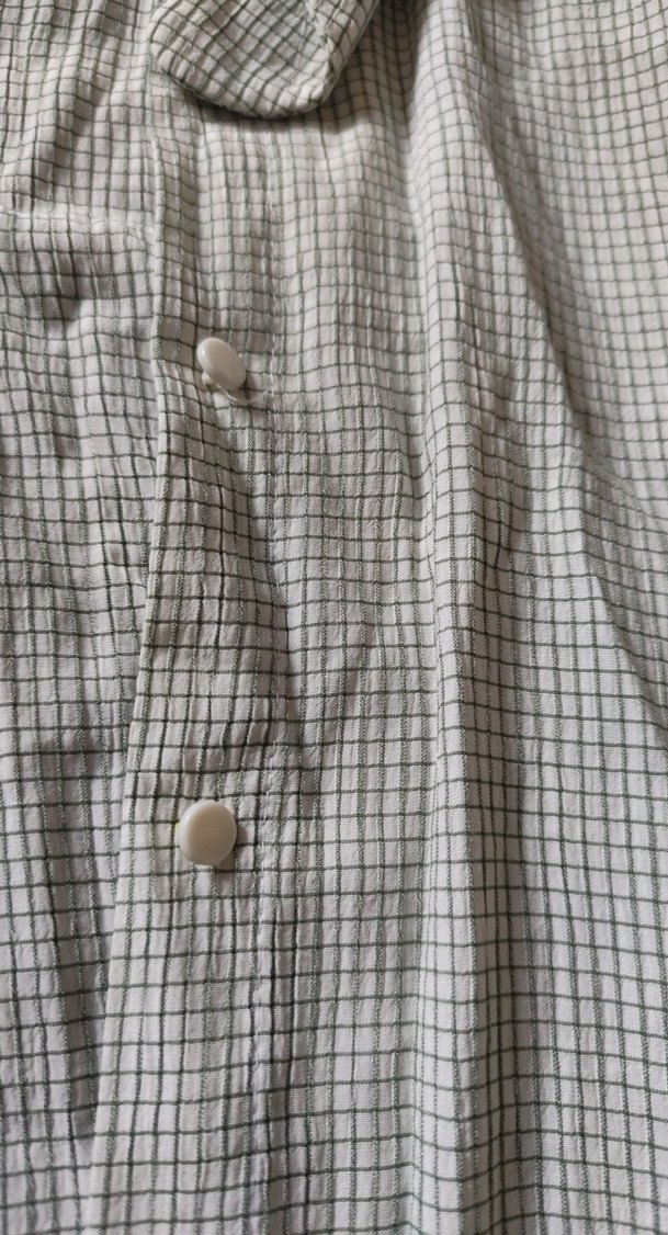 Yeşil kareli tesettüre de uygun  uzun 
gömlek - Görsel 5