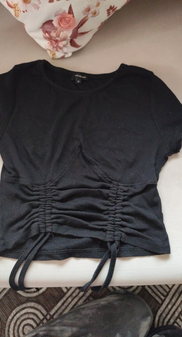 Siyah Kadın  Tişört - Görsel 3