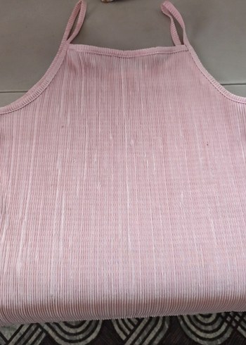 Pembe Piliseli İnce Askılı Kadın Atlet - Görsel 3