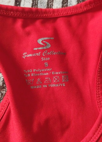 Kırmızı Atlet Spor Tişört - Görsel 2