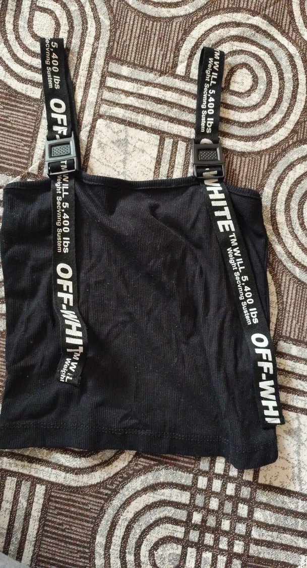 Baskılı Siyah Straplez Mini Atlet - Görsel 2